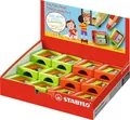Produktbild: 1x STABILO Woody 3in1 Spezialspitzer für dicke Buntstifte rot/grün, kindersicher