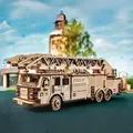 Produktbild: Mechanischer LKW | Feuerwehrauto aus Holz | Eco-Wood-Art  439 Teile