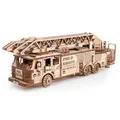 Produktbild: MAGICHOLZ – 3D Holzpuzzle Modellbau Feuerwehrauto LKW – Mechanischer Holzbaus...