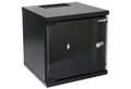 Produktbild: HMF Serverschrank Netzwerkschrank, Serverschrank 10 Zoll, 6 HE, 300 mm Tiefe, Voll montiert, Glastür, Schwarz