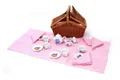Produktbild: small foot Picknickkorb Romantik aus beflochtenem Holz, Inklusive Geschirr-Set,