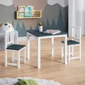 Produktbild: Bellabino Sora Kindersitzgruppe – Kindertisch mit 2 Stühlen aus Holz – Sitzgruppe Kinder Indoor Weiß/Grau– Kinder Tisch Stuhl Set Indoor – Maltisch & Basteltisch ab 2 Jahren – Spieltisch Kinderzimmer