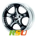 Produktbild: 4x RH Alurad RAL Cup schwarz mit Edelstahlhorn 10x18