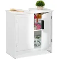 Produktbild: Relaxdays Waschbeckenunterschrank MDF Eisen Weiß mit Türen 60 cm x 60 cm x 30 cm 10,8 kg