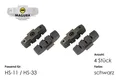 Produktbild: Magura Bremsbelag 4 x original MAGURA Bremsbeläge Bremsgummi schwarz HS-11 HS-33