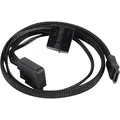 Produktbild: SilverStone SST-CP10 - Adapter Kabel Slimline SATA zu SATA, um 90° abgewinkelte Anschlüsse, schwarz gesleevt