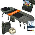 Produktbild: Q-Tac hochwertige Karpfenliege 8 Bein, Angelliege, Campingliege, Feldbett