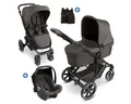 Produktbild: ABC Design Kombi-Kinderwagen Sierra - Nut, 3in1 Kinderwagen Buggy Set mit Babywanne, Babyschale Tulip & Sportsitz