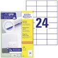 Produktbild: AVERY Zweckform 3474 Adressaufkleber (2.400 Klebeetiketten, 70x37mm auf A4, Papier matt, bedruckbare Absenderetiketten, selbstklebende Adressetiketten mit ultragrip) 100 Blatt, weiß