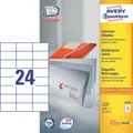 Produktbild: AVERY Zweckform Etiketten 3474 weiß 70,0 x 37,0 mm, 100 Blatt
