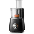 Produktbild: Philips Küchenmaschine Viva Collection, 29 Funktionen, 2.0 L, 2-in-1 Schneidescheibe, 800 W, Schwarz (HR7510/10) - Schwarz