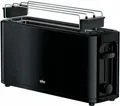 Produktbild: Braun HT3110 BK PurEase Langschlitztoaster, Mit Brötchenaufsatz & Krümmelschublade, 1000 Watt, schwarz