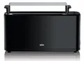 Produktbild: Braun Toaster PurEase HT 3110 BK, 1 langer Schlitz, für 2 Scheiben, 1000,00 W, Aufwärm-, Stop- und Auftauftaste, Abnehmbarer Brötchenaufsatz