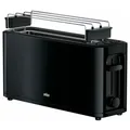 Produktbild: Braun HT3110 BK PurEase Langschlitztoaster, Mit Brötchenaufsatz & Krümmelschubla