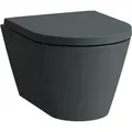 Produktbild: LAUFEN Kartell Wand-WC COMPACT, Tiefspüler, spülrandlos, 490x370x285mm, H8203337580001, Farbe: Graphit matt