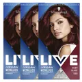 Produktbild: 3x Schwarzkopf Live Urban Metallics U68 Ruby Glaze