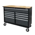 Produktbild: Mobiler Werkstattwagen mit Holzplatte Werkzeugwagen Werkzeugkasten Werkzeugkiste