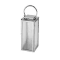 Produktbild: Fink Malaga Laterne aus Edelstahl und Glas in der Farbe Silber, Maße: 18cm x 18cm x 43cm, 147040