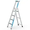 Produktbild: Zarges gebördelte Stehleiter Saferstep S eloxiert 4 Stufen