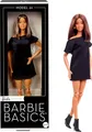 Produktbild: Barbie Basics-Modell 1, Sammlerpuppe mit brünetten Haaren, schwarzem Minikleid und Schuhen, Mode in universeller Passform, beweglichem Körper und austauschbarem Kopf, JBH72