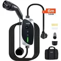 Produktbild: Vevor Mobile Wallbox, 3,6 Kw, 16 A, Typ 2 Ladestation, 1-phasig-ladegerät Mit 6 M Ladekabel, Schuko-stecker (16 A), Lcd-display, Ip66-steuereinheit, Stromversorgung Für Elektrofahrzeuge
