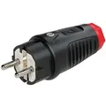 Produktbild: Schutzkontaktstecker Gummi (schwarz/rot)