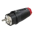Produktbild: PCE PCE 0511-sr Schutzkontaktstecker Gummi, Thermoplast 250 V Schwarz, Ro Steckernetzteil
