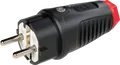 Produktbild: TAUR2 0511-SR - Gummi-Stecker Taurus2, Typ F - CEE 7/4, schwarz/rot