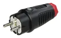 Produktbild: PCE/Merz Schutzkontaktstecker IP54 Gummi 16A / 250V AC / 3p (2P+E) - P0511-SR