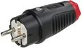 Produktbild: PCE Taurus2 Gummi-Stecker nat IP54, gerade, schwarz/rot (0511-sr)