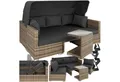 Produktbild: tectake Loungeset Rattan Lounge, (Set., 7-tlg), Klappbarer Sonnenschutz