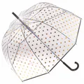 Produktbild: Regenschirm Transparent Durchsichtig Dome Kuppel Glocke Punkte Pierre Cardin