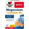 Produktbild: DOPPELHERZ Magnesium+Calcium+D3 Tabletten 120 St