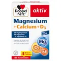 Produktbild: Doppelherz Magnesium + Calcium + D3 - Magnesium als Beitrag für die Muskelfunktion und zum Erhalt normalen Knochen - 120 Tabletten
