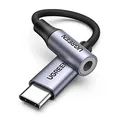 Produktbild: UGREEN USB C Klinke Adapter Aux USB C auf 3.5mm Kopfhörer Adapter mit DAC Chip kompatibel mit iphone17/17 air/17pro/17pro max, Galaxy S 25 Serie, iPad, P60/50/40/Mate 30 (Grau)