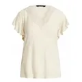 Produktbild: Lauren Ralph Lauren Blusentop SIGLAY LINEN V-Neck Ruffle beige XL