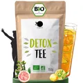 Produktbild: BIO DETOX TEE 150g, 60 Tassen - Leichtigkeit im Alltag - In Deutschland zertifiziert und verpackt - Bio Loser Tee mit Grünem Tee, Mate Tee, Zitronengras, Brennnessel, Ingwer und Zitrone