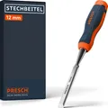 Produktbild: Presch Stechbeitel 12mm - Profi Stemmeisen mit 25° Keilwinkel - Vorgeschliffen