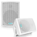 Produktbild: Pyle Indoor & Outdoor Lautsprecher Boxen – Aufbaulautsprecher als Wandlautsprecher 350W & leicht montierbar, wasserdichte Box Outdoor & Indoor, Robuste 2er Set Lautsprecherboxen