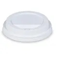 Produktbild: Domdeckel (PS) weiß für Becher Ø90mm [100 St.]