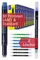 Produktbild: ONLINE 80x kompatible LAMY Patronen blau & 8x Tintenkiller, Vorteilspack, für alle gängigen Füller, löschbar, auswaschbar, auch für Tintenpatronen-Rollerbälle