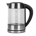Produktbild: Adler AD 1247 Wasserkocher aus Edelstahl und Glas, 1,7L, 2200 W, digitaler Glaswasserkocher mit Temperaturwahl 60-100C°, LED Beleuchtung mit Farbwechsel, Kalkfilter, AD 1247 NEW, transparent/silber