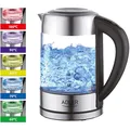 Produktbild: Adler AD 1247 Wasserkocher aus Edelstahl und Glas, 1,7L, 2200 W, digitaler  ...