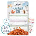 Produktbild: CALLUNA® – Familienkalender 2026 mit 12 Motiven und 6 Spalten für die Familie
