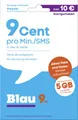 Produktbild: Blau.de 9 Cent Startpaket Prepaid-Karte ohne Vertragsbindung
