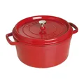 Produktbild: Staub La Cocotte, 28 cm Kirsch-Rot rund Gusseisen traditionelle Handwerkskunst