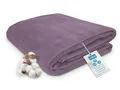 Produktbild: ZOLLNER Kuscheldecke flauschig in 150x200 cm - weiche und langlebige Sofadecke in Flieder - waschbar bis 40°C - Mischgewebe - mit elegantem Einfassband - Hotelqualität - Oeko Tex® Zertifiziert