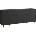 Produktbild: P & B Sideboard, Schwarz, Kunststoff, 7 Fächer, 180x76x37.5 cm, Fsc, stehend, Wohnzimmer, Kommoden & Sideboards, Sideboards