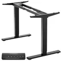 Produktbild: Steh-Sitz Tische Bürotische Tischgestelle Höhenverstellbare Tische max 100kg, Schwarz CDF222E-B