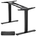 Produktbild: ONKRON Steh-Sitz Schreibtisch Gestell bis 100 kg, Schwarz CDF222E-B
